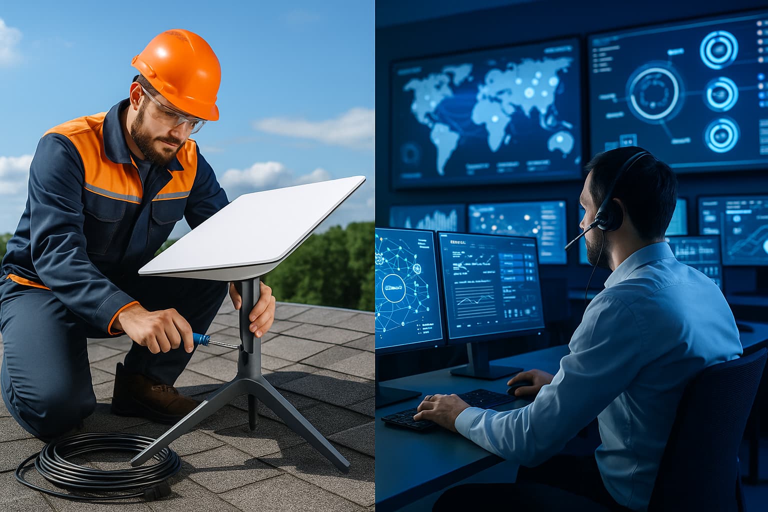 Teknisi Starlink dan NOC PT Derania